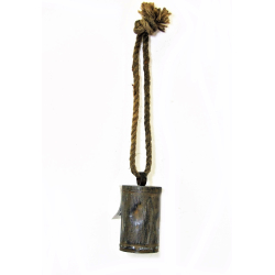 Dzwonek pasterski metalowy Vintage na sznurze 13x7cm